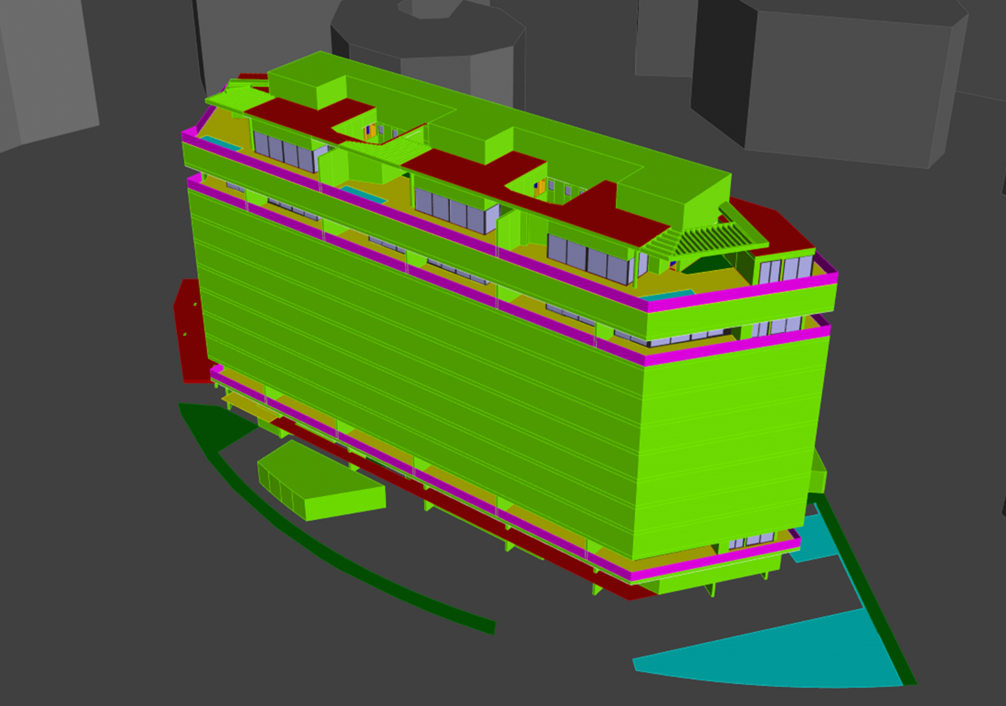 Modelo 3d para simulação de Luz Natural do Edifício Almirantes