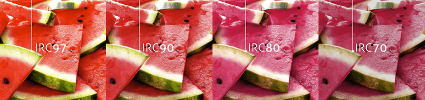foto de fatias de melancia cortadas em diferentes reproduções de irc 