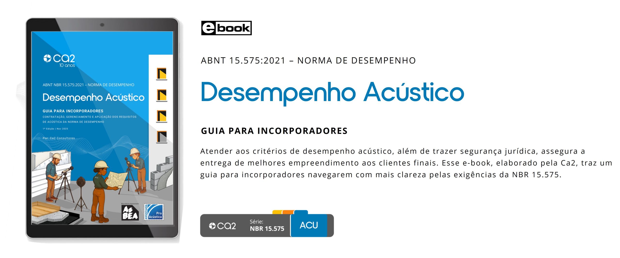 E-book sobre desempenho acústico e Norma de Desempenho NBR 15575